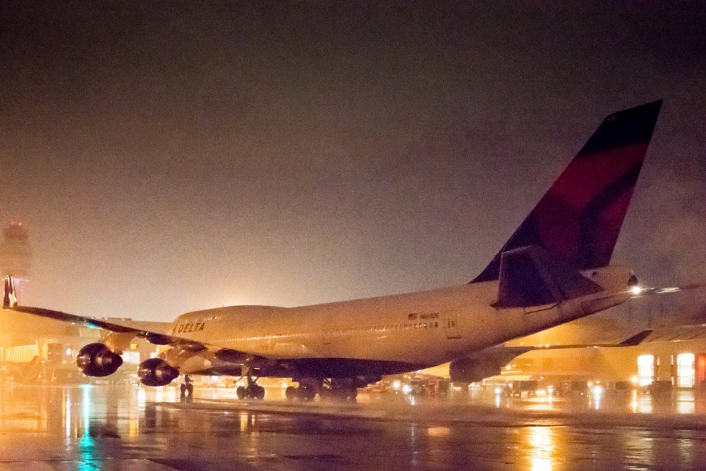 O último voo do primeiro 747-400 (Divulgação)