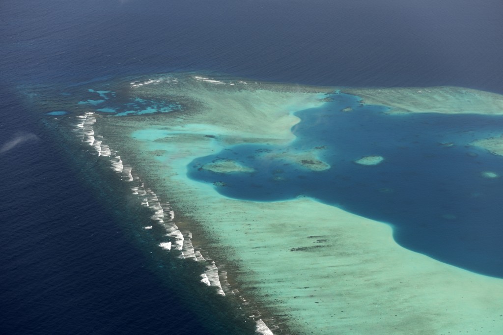 Vista aérea das Maldivas (Foto: Wolfgang Steiner/Getty Images)
